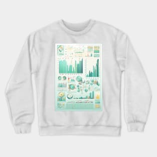 Day trading pattern with dashboard Crewneck Sweatshirt